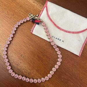 Clare V rose tennis necklace